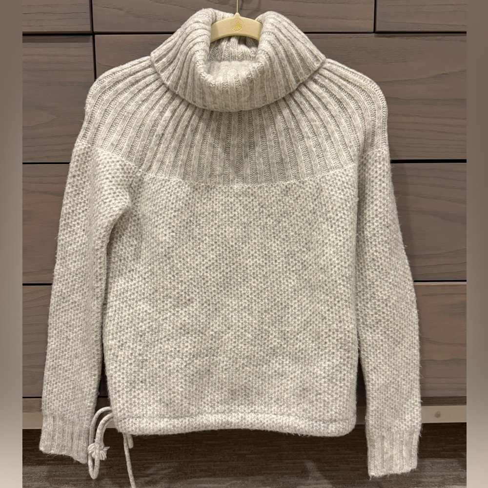 Madewell Grey Snowbound Drawstring Pullover Turtl… - image 8